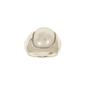 Anello Unici in oro bianco 9K con perla australiana