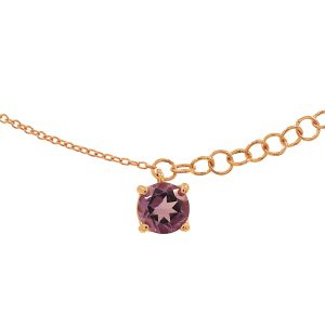 Girocollo Tutto Tondo in oro rosa 9K con ametista