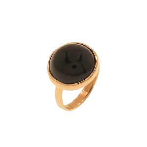 Anello in oro rosa 9K con onice