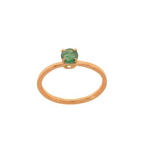 anelli di fidanzamento particolari in oro e pietre preziose naturali smeraldo verde - DotB Jewels
