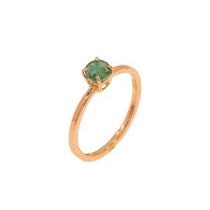 anelli di fidanzamento particolari in oro e pietre preziose naturali smeraldo verde - DotB Jewels