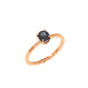 Anelli di fidanzamento particolari in oro e pietre preziose naturali zaffiro blu - DotB Jewels