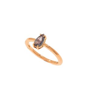 anelli di fidanzamento particolari in oro e pietre preziose naturali zaffiro blu - DotB Jewels