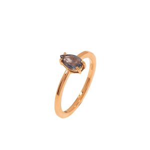 anelli di fidanzamento particolari in oro e pietre preziose naturali zaffiro blu - DotB Jewels