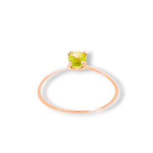 Anello in oro rosa 9K con peridoto