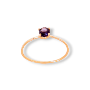 Anello in oro rosa 9K con iolite