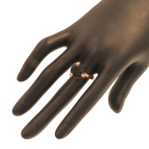 Anello Tutto Tondo cocktail in oro rosa 9k con onice