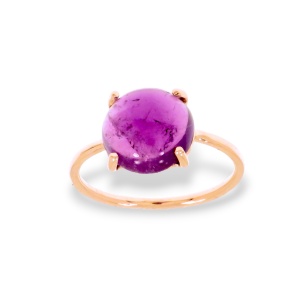 Anello Tutto Tondo i oro rosa 9k con ametista