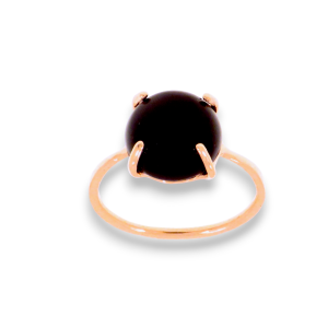 Anello Tutto Tondo in oro rosa 9K con onice