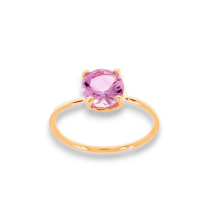 Anello Tutto Tondo in oro rosa 9k con ametista