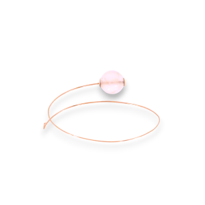 Bracciale Tutto Tondo in oro rosa 9k con quarzo rosa