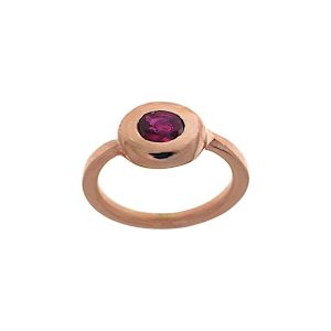 Anello in oro rosa con rubino rosso naturale ovale DotB Jewels