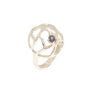 Anello Ispirazioni 925 in argento con zaffiro modello air 1/2