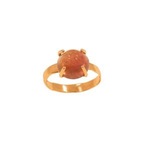 Anello in oro rosa 9K con tormalina rosa