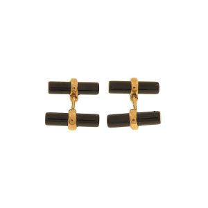 Gemelli VOMO in oro rosa 9k con onice